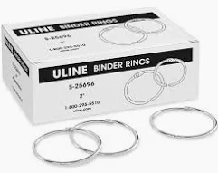image of: RINGS, LOOSE LEAF, 2", 3 COUNT