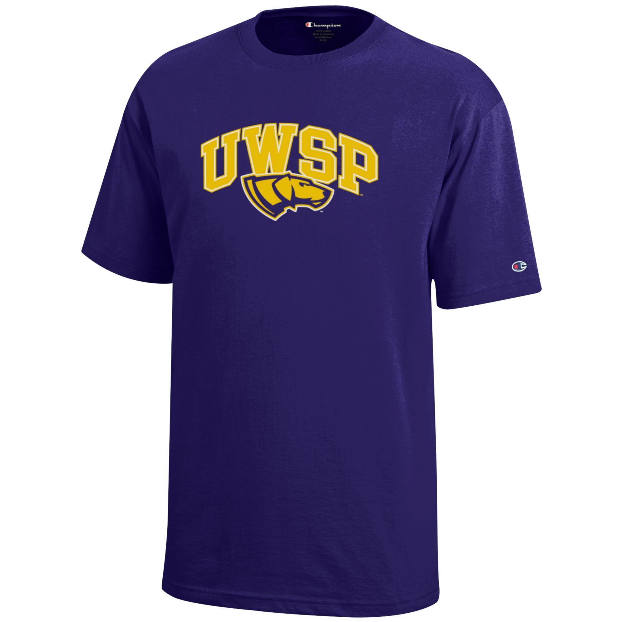 Product image 1 of 1 for UWSP Youth Champion Jersey Short Sleeve Tee, Purple
