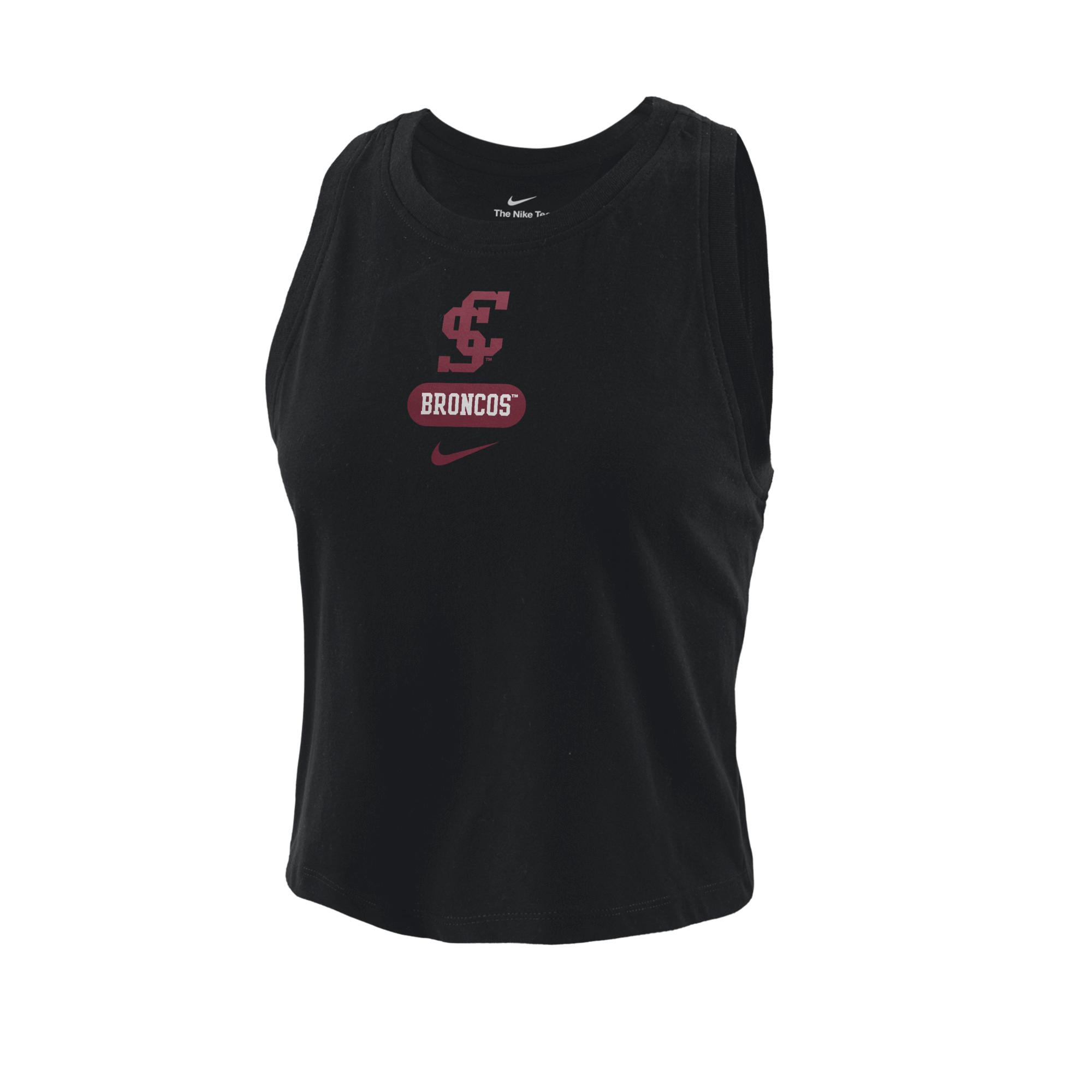 Product image 1 of 1 for Santa Clara Broncos Nike Women's Dri-Fit Cotton Crop Tank, Black
