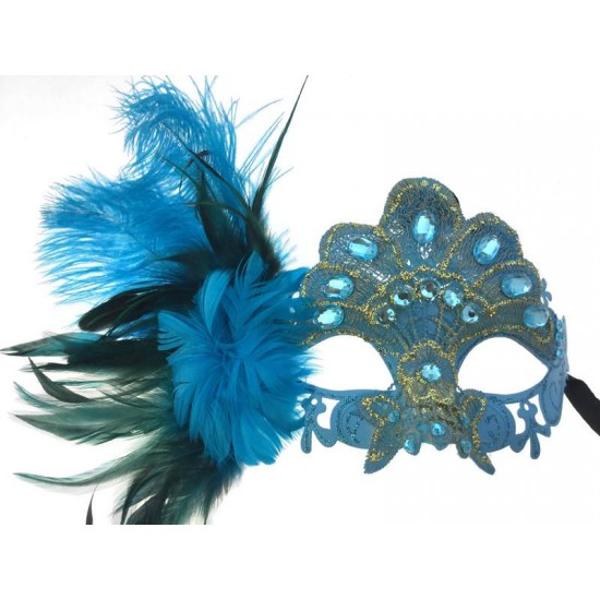 VEN VENETIAN MASK LACE/FEATHER; $13.99