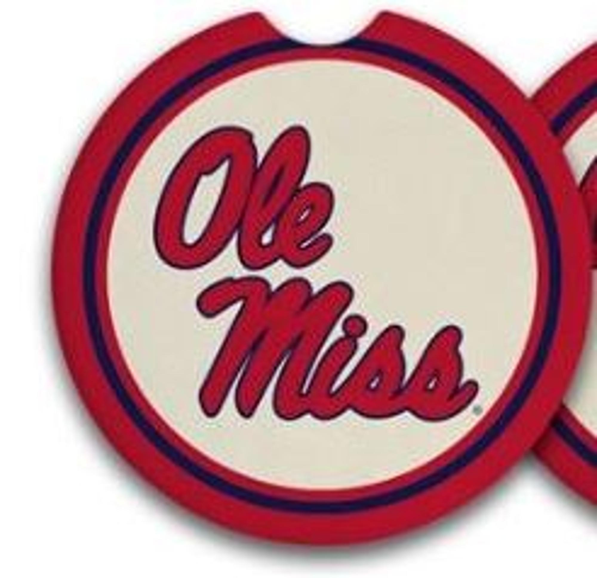 image of: Ole Miss Absorbent Car Coaster Single