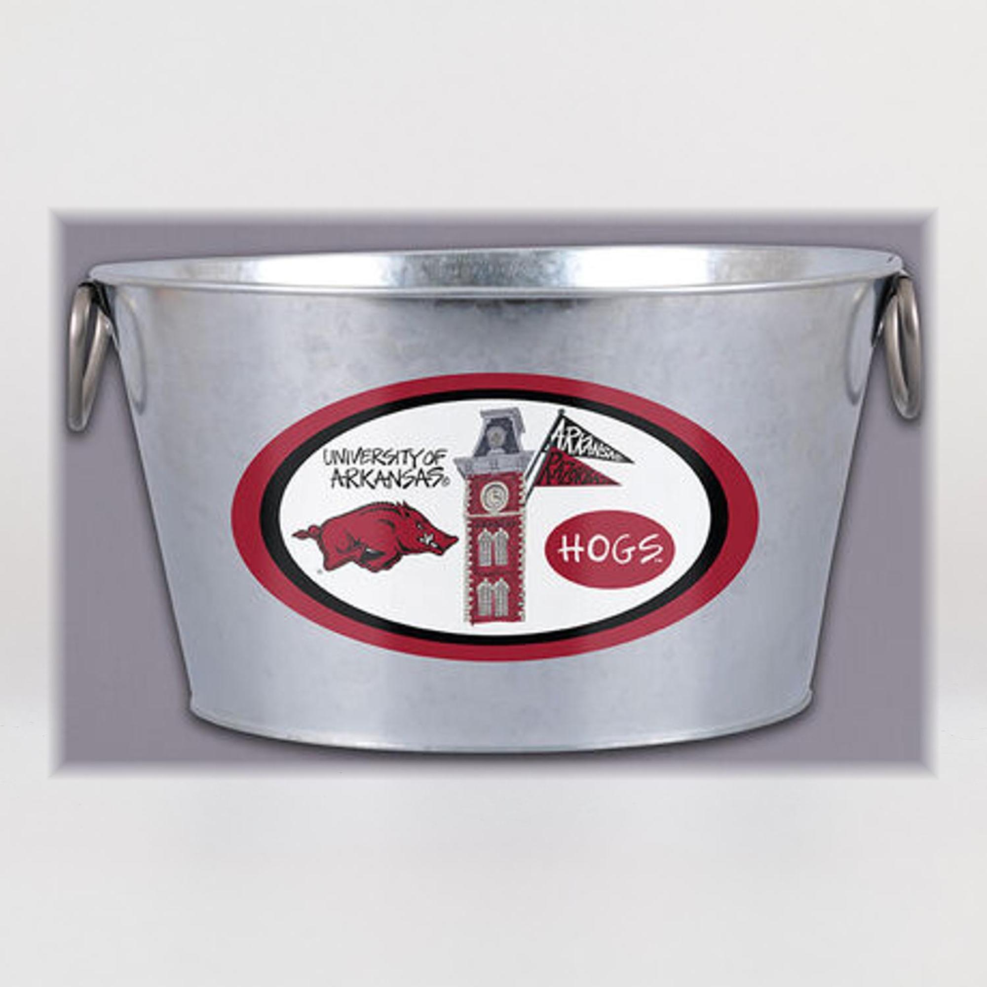 Product image 1 of 1 for University of Arkansas Razorbacks Magnolia Lane Galvanized Bucket