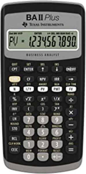 BA II PLUS CALCULATOR; $45.00