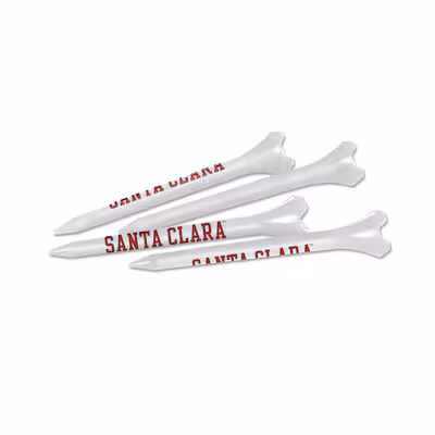 image of: Santa Clara Broncos Golf Tees, 40 Pack, White