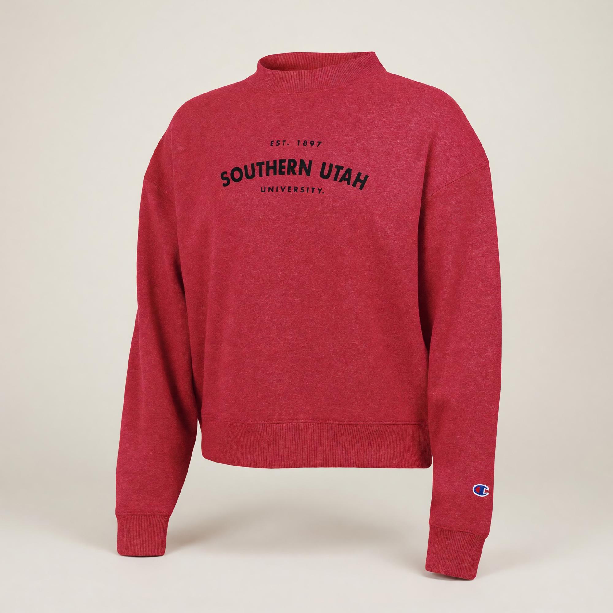 Product image 1 of 1 for CHAMPION WOMENS CREW RED 1897/ SOU ARCHED