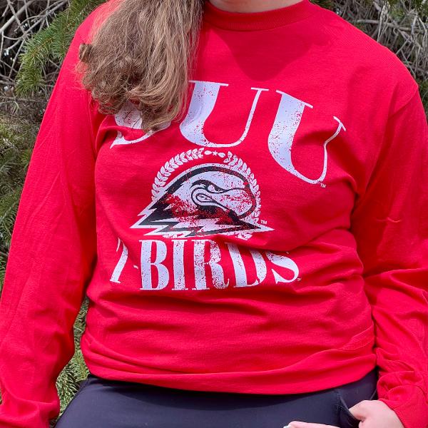 MV SPORT RED TEE L/S SUU/THOR; $22.99