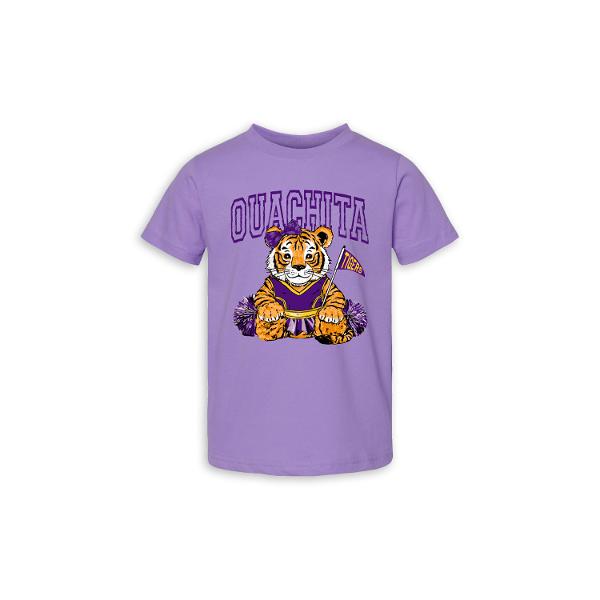 Ouachita Cheerleader Bear Elevated Short Sleeve Shirt; $24.99