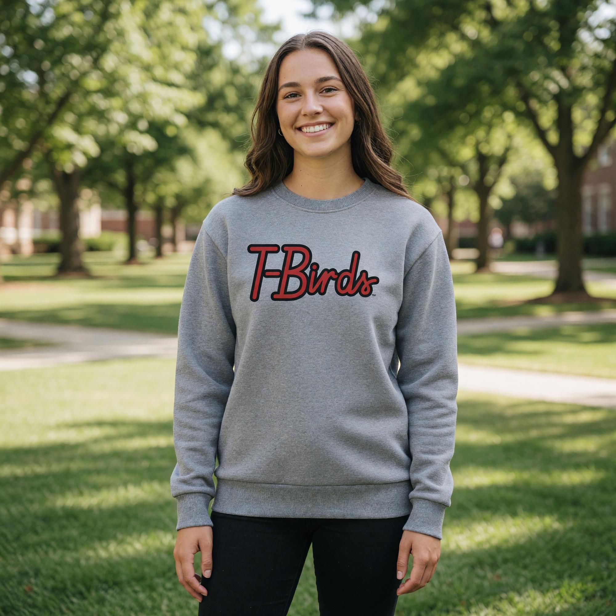 Product image 2 of 2 for MV SPORT WOMENS GRAY CREW T-BIRDS