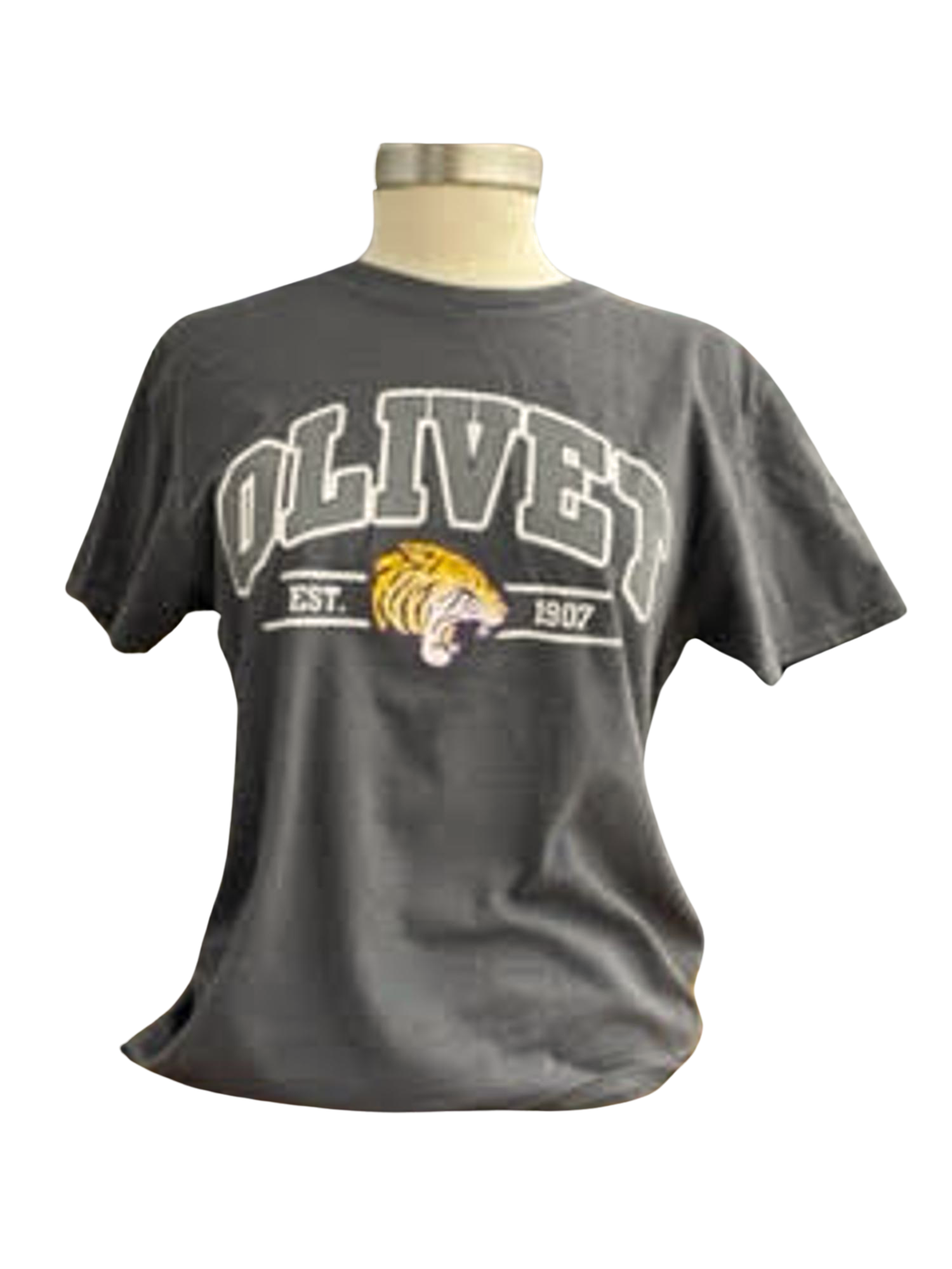 image of: Olivet Nazarene Tigers Beach Wash Short Sleeve Tee, Coal