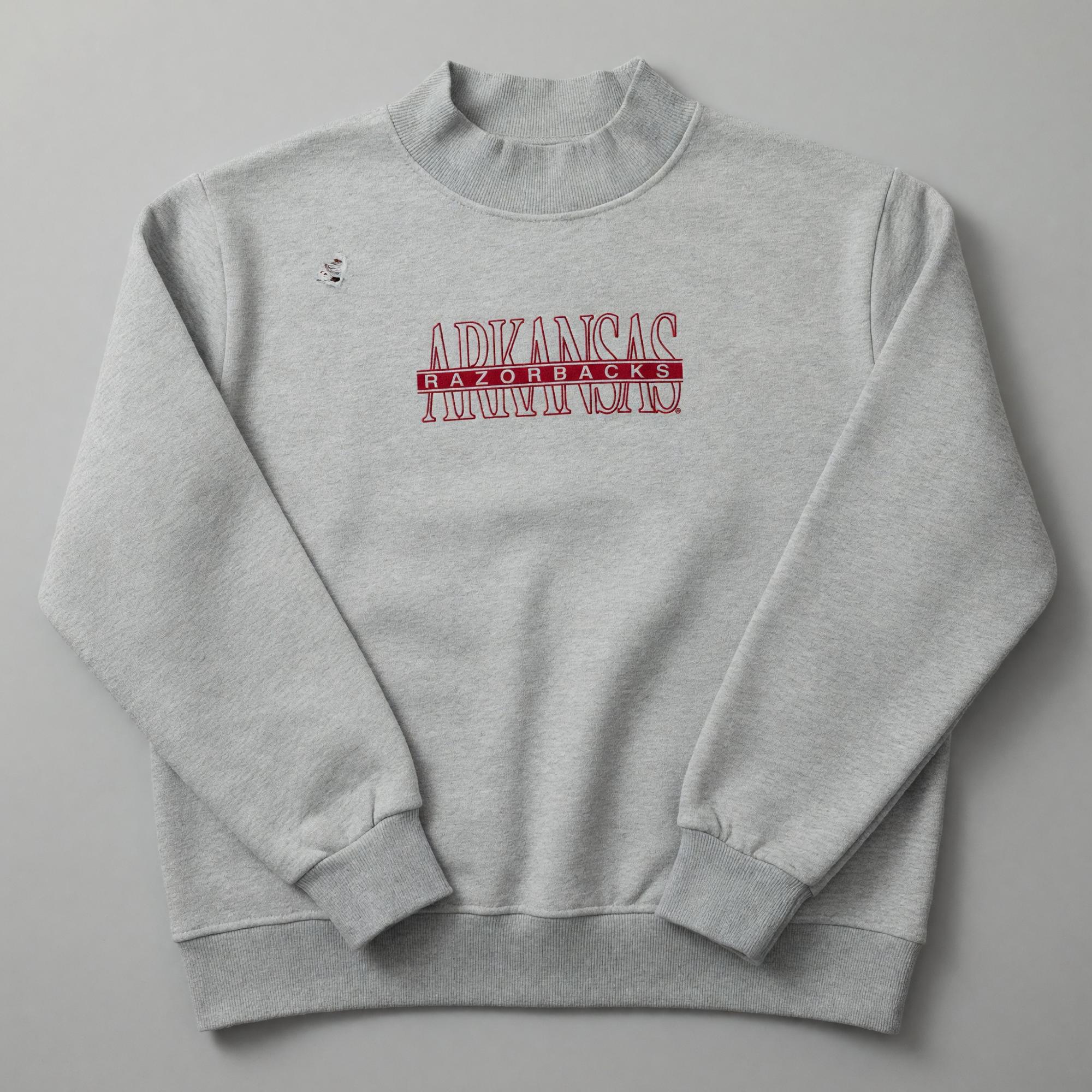 Product image 2 of 3 for Arkansas Razorbacks Stripe Tap Stitch Mockneck