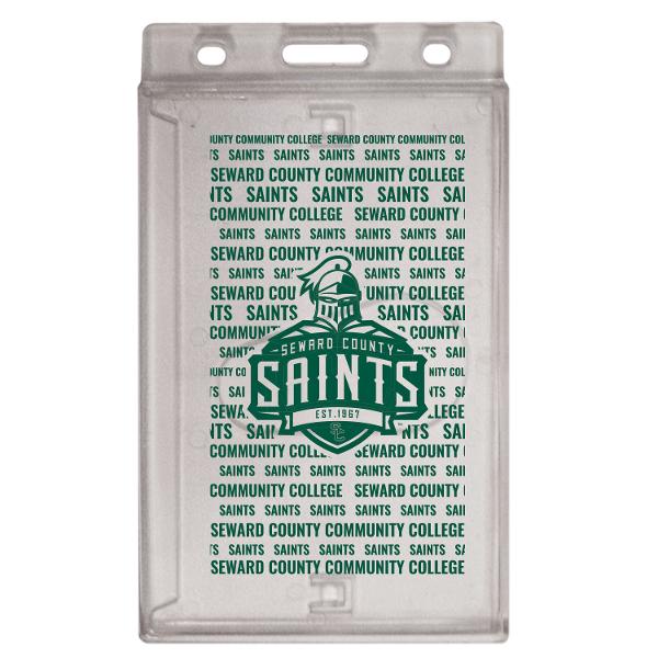 MCM FULL MASCOT SIDE SLIDE CLEAR ID HOLDER; $4.99