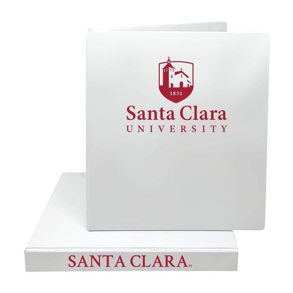 Santa Clara University 1in Vinyl Binder, White; $12.98