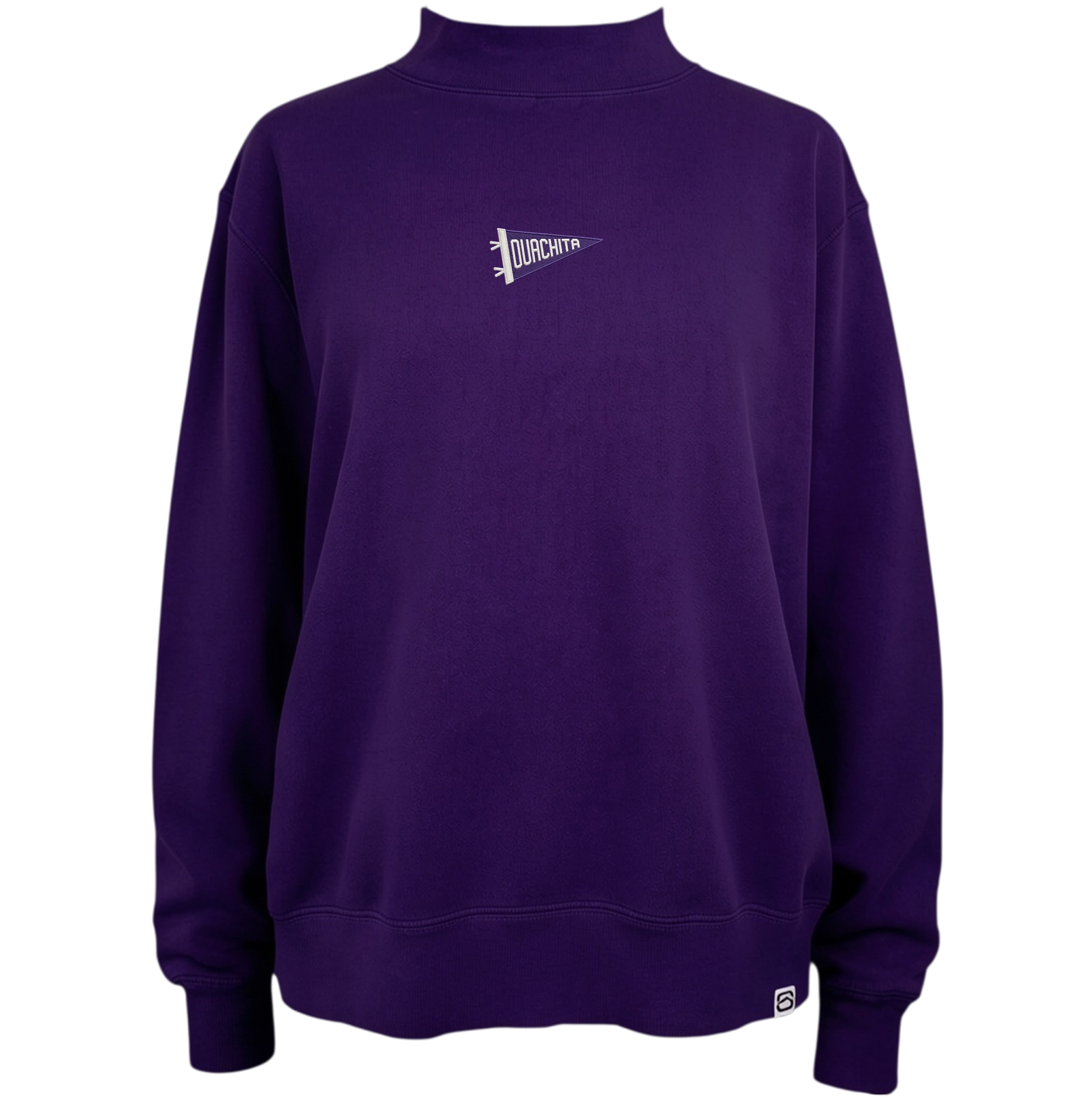 Product image 2 of 2 for Ouachita Mini Pennant Women's Pigment Fleece Mock Neck Crew
