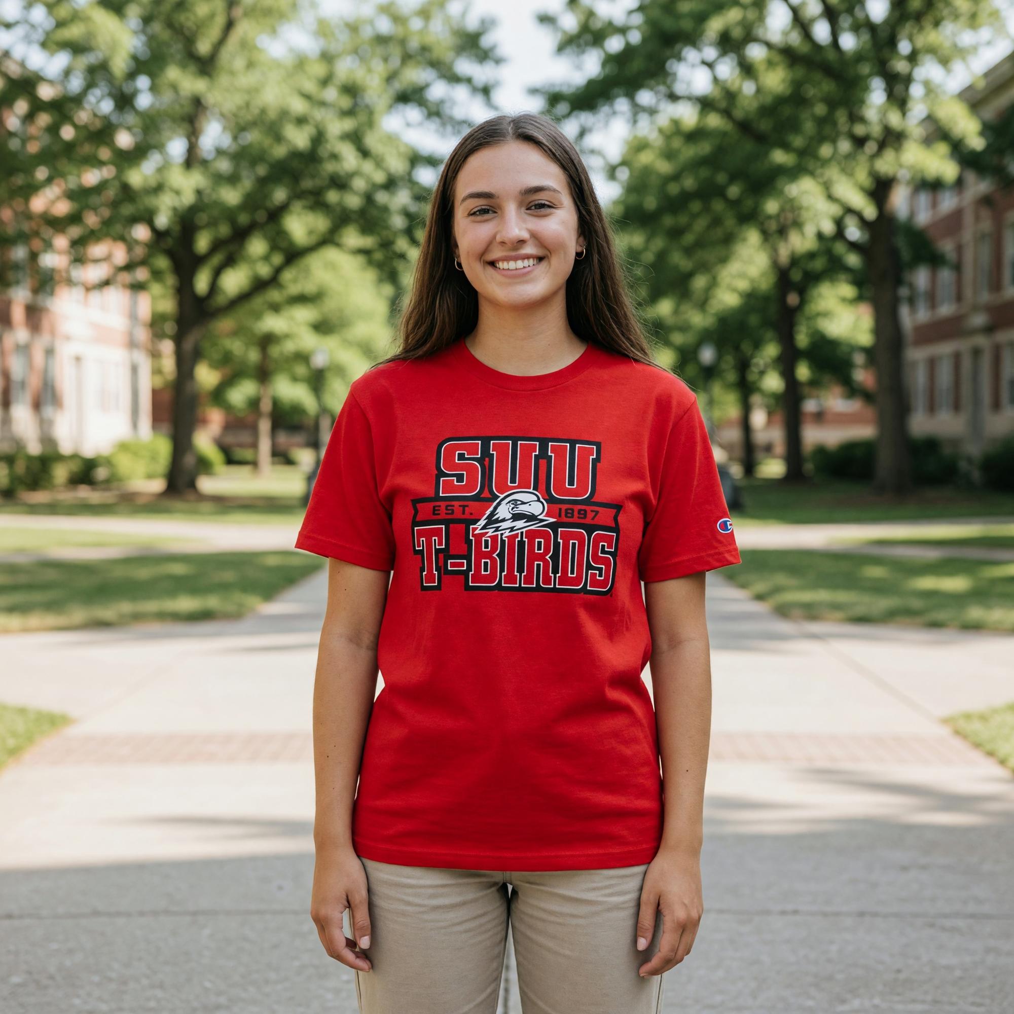 Product image 2 of 2 for CHAMPION TEE S/S RED SUU/T-BIRDS 1897