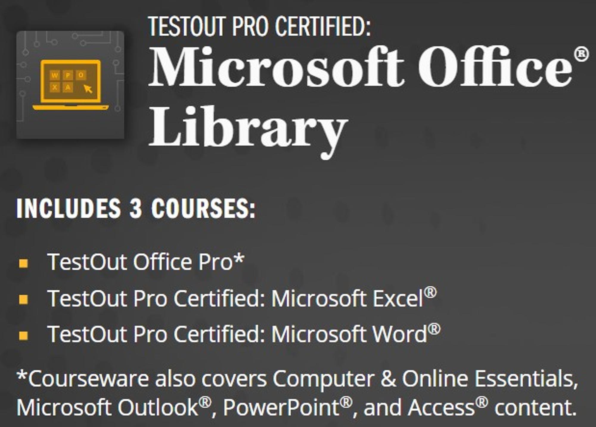 Cover image for BCIS 1305: Testout Pro Certified: Microsoft Office Access Code