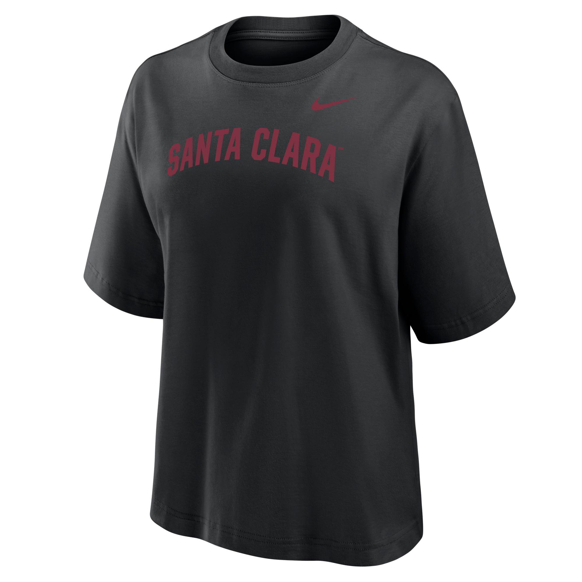 Product image 1 of 1 for Santa Clara Broncos Nike Women's Short Sleeve Boxy Tee, Black