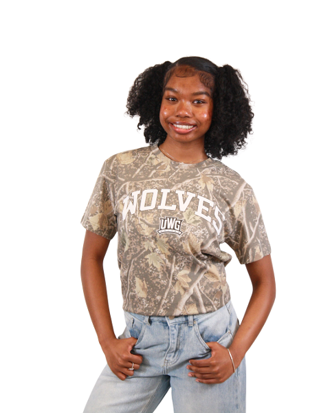 CAMO WOLVES FOUNDATION TEE; $39.99