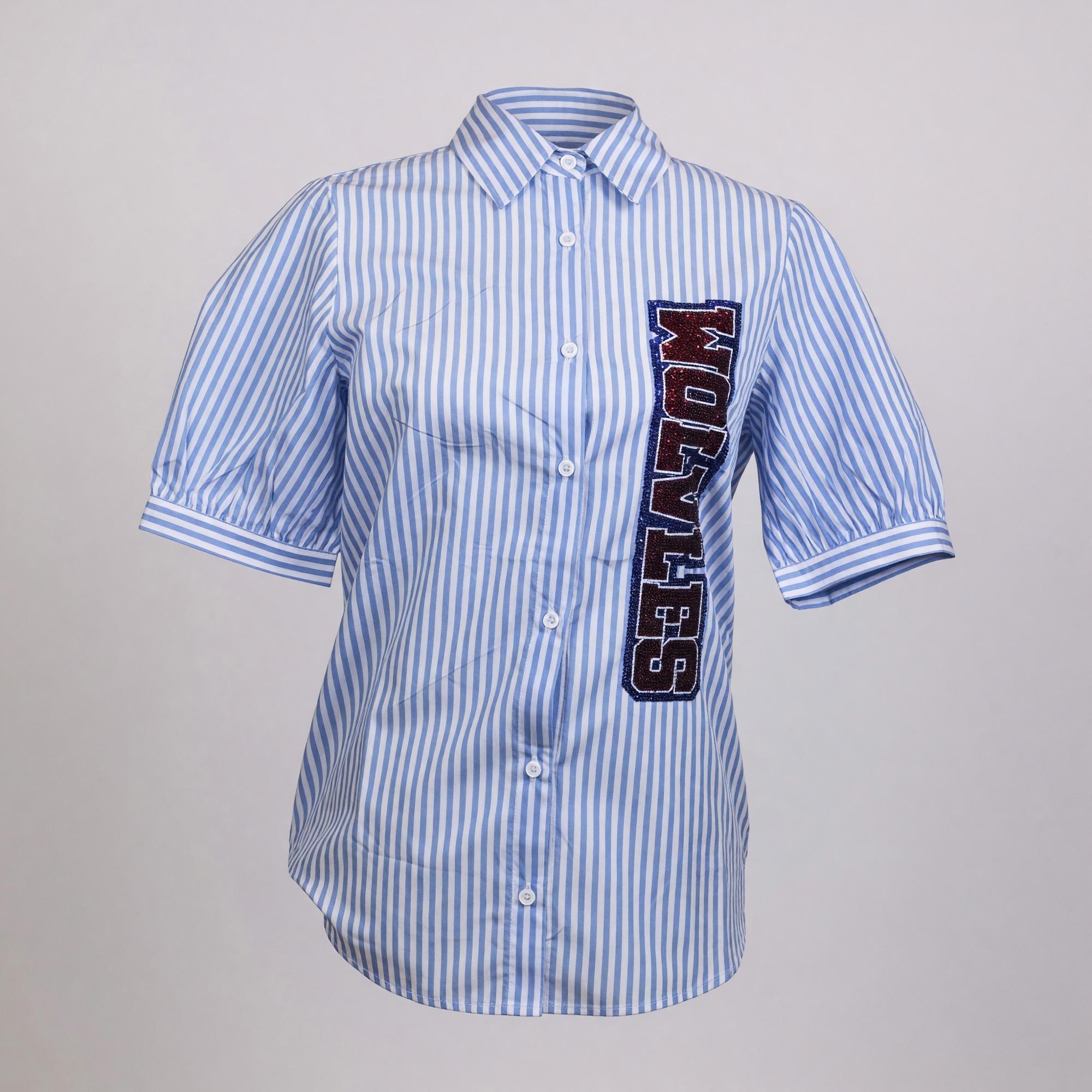 Product image 1 of 2 for BOMB CAP SLEEVE SEQUIN BUTTON DOWN