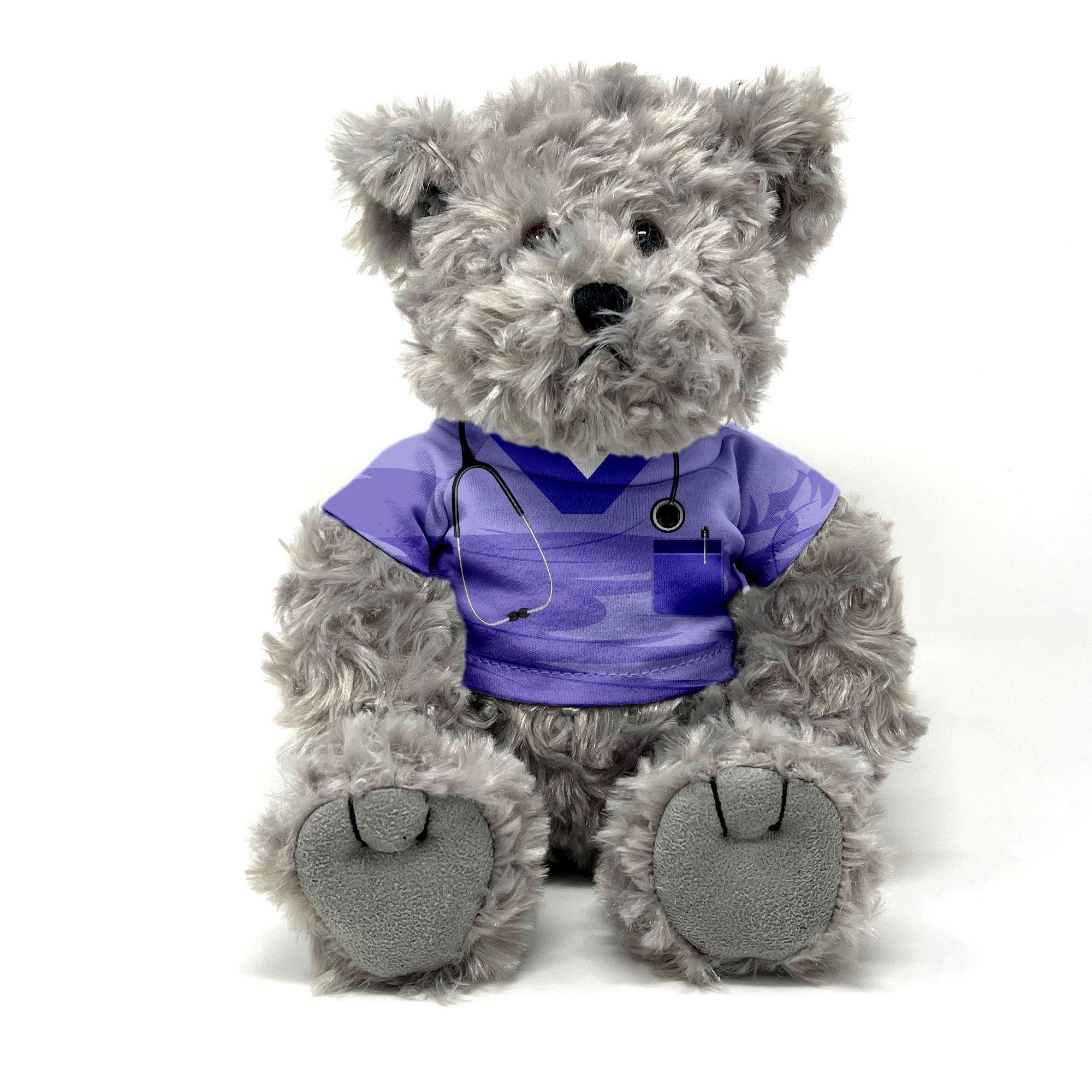 image of: Nursing Student Plush Bear - Gray