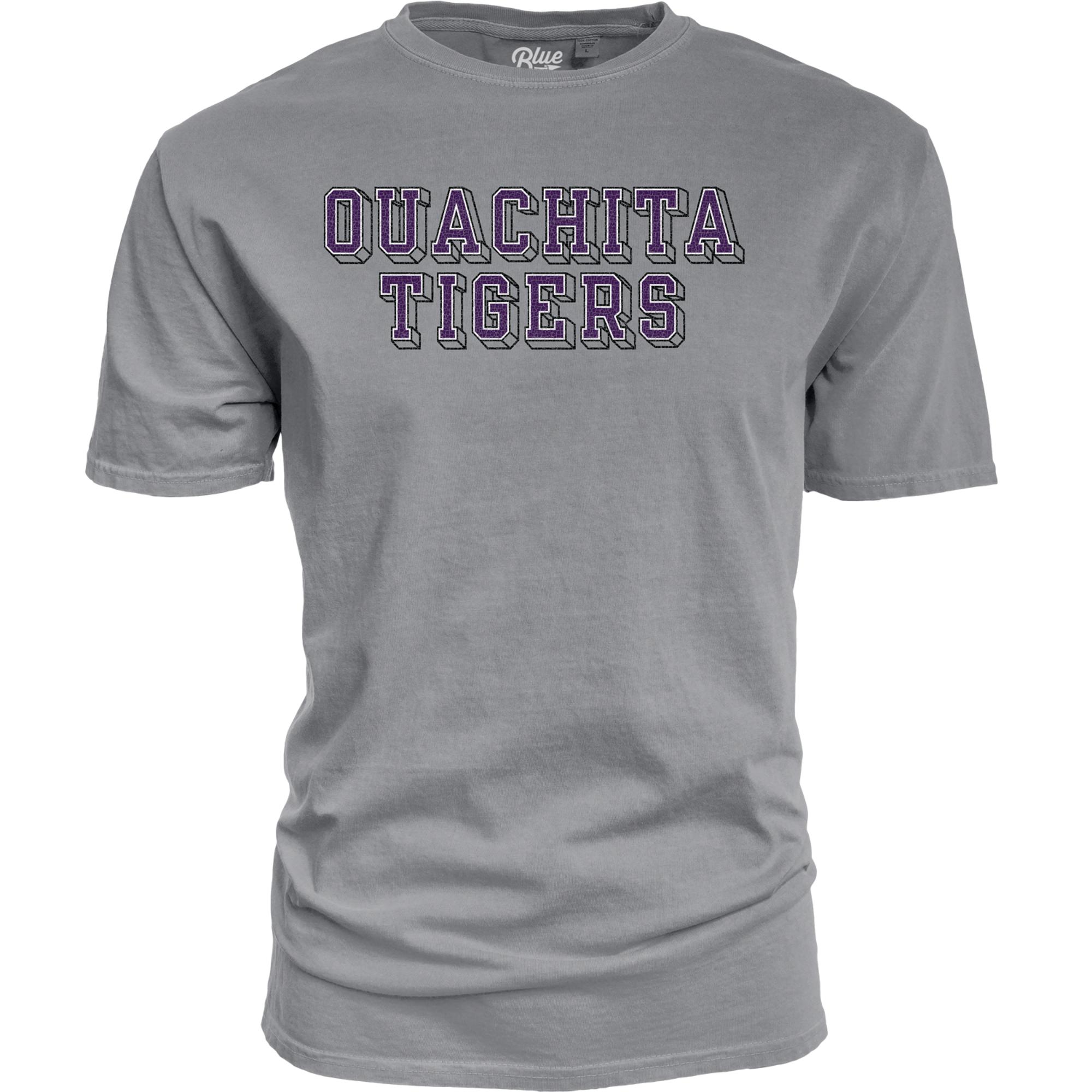 image of: Ouachita Tigers Muggy Screen Dyed Ringspun Tee