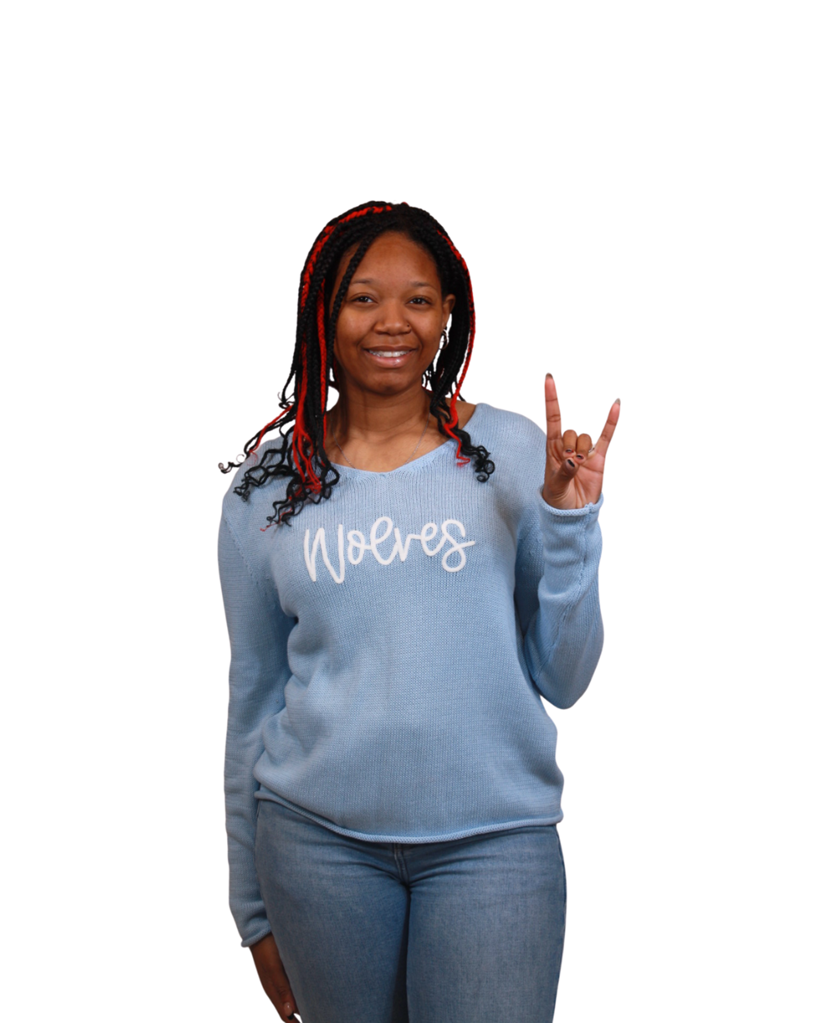 Product image 1 of 2 for WOLVES VNECK SWEATER