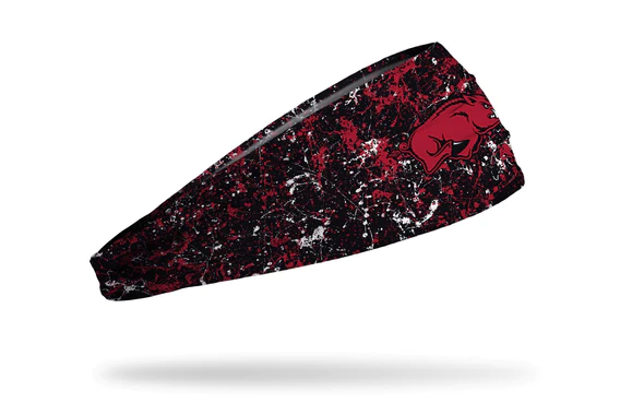 image of: Arkansas Razorbacks JUNK BRAND Splatter Black Headband