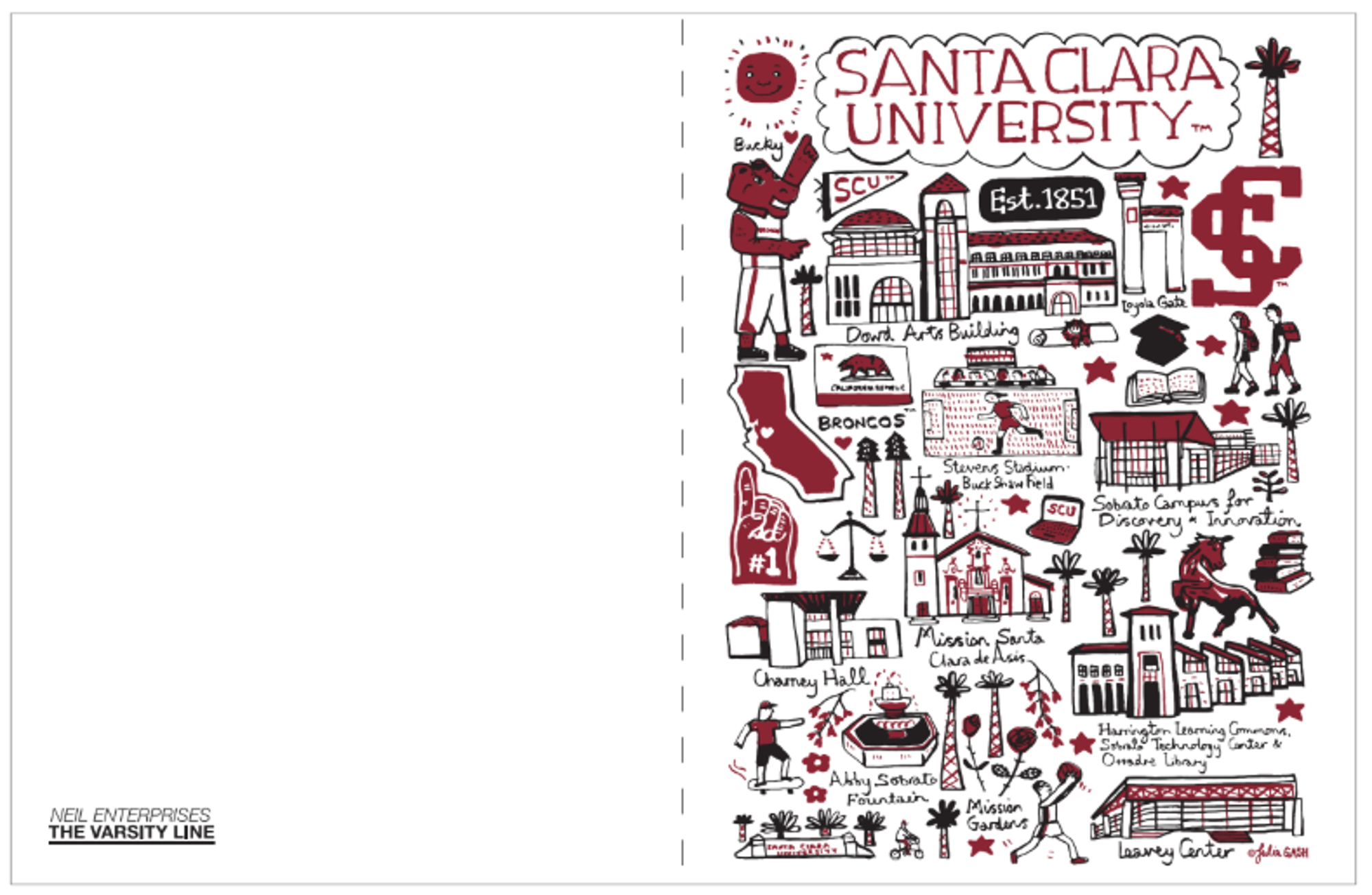 image of: Santa Clara University Julia Gash Greeting Cards, 10 Pack