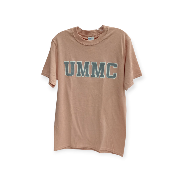 UMMC BLOCK TEE-  DUSTY PEACH; $14.95