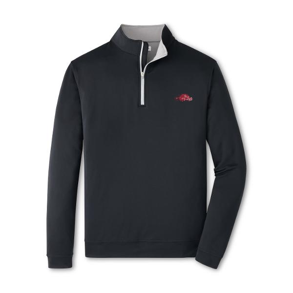 Arkansas Razorbacks Peter Millar Perth Performance Quarter Zip - Slobber Hog; $175.00