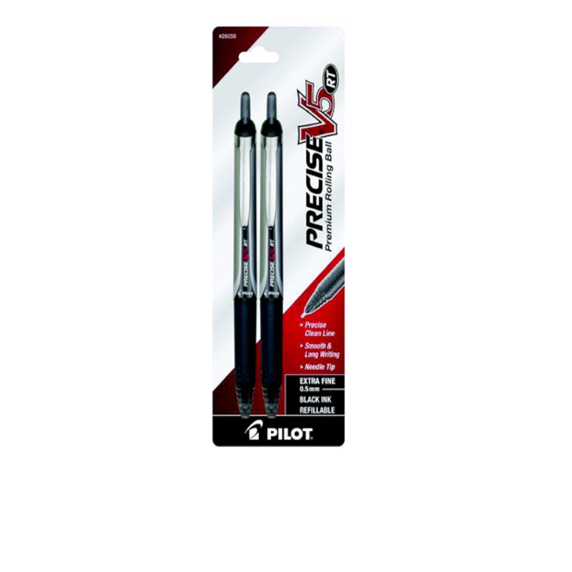 image of: PEN PRECISE V5 EXTRA FINE 2 PK BLACK