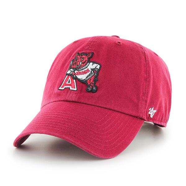 Arkansas Razorbacks '47 Clean Up Hog Leaning A Hat; $32.00
