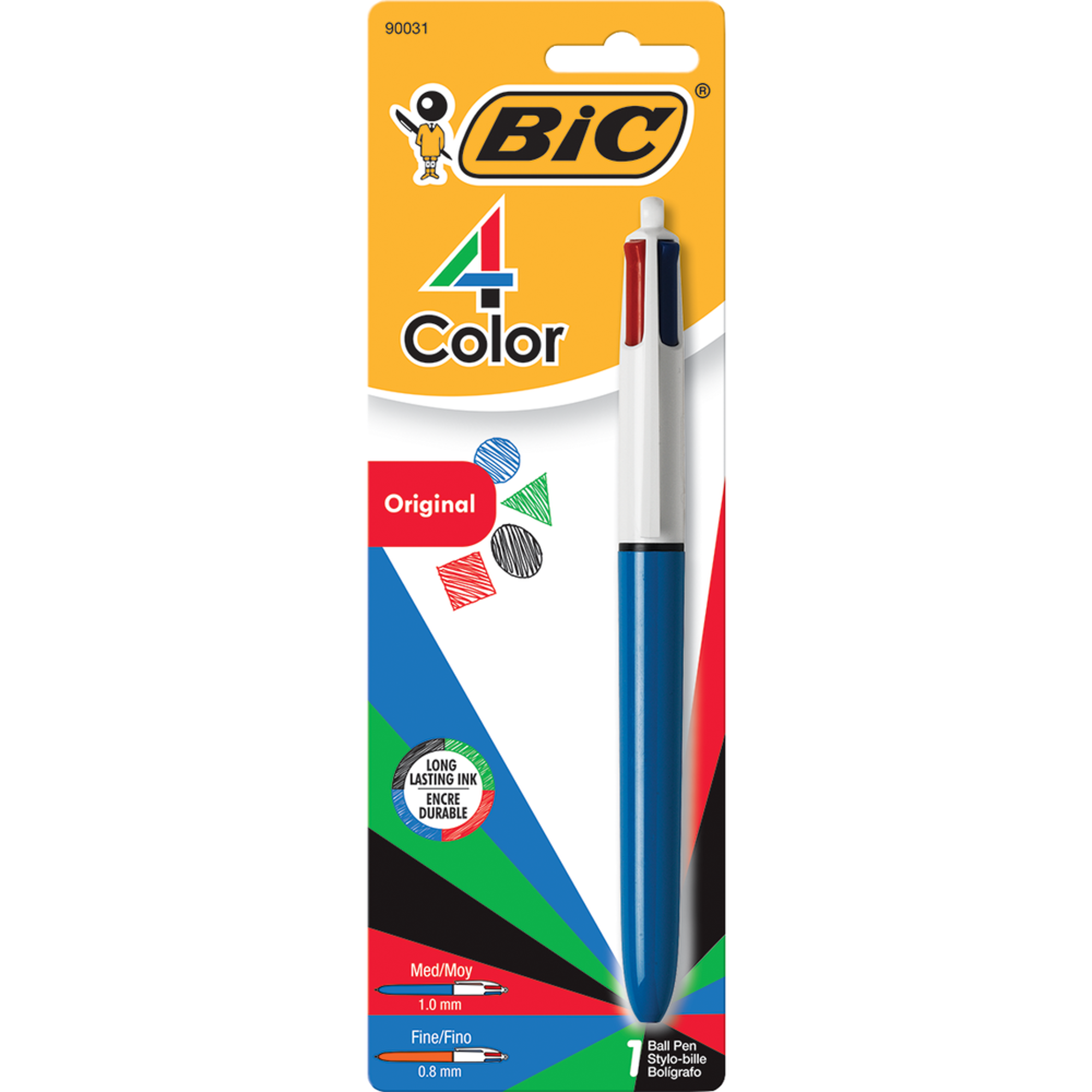 Product image 1 of 1 for BIC 4 COLOR BALL POINT MED 1MM
