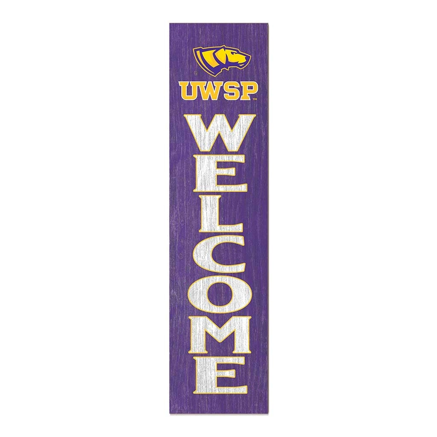 Product image 1 of 2 for UWSP Welcome Wooden Wall Leaner, 11x46 inches