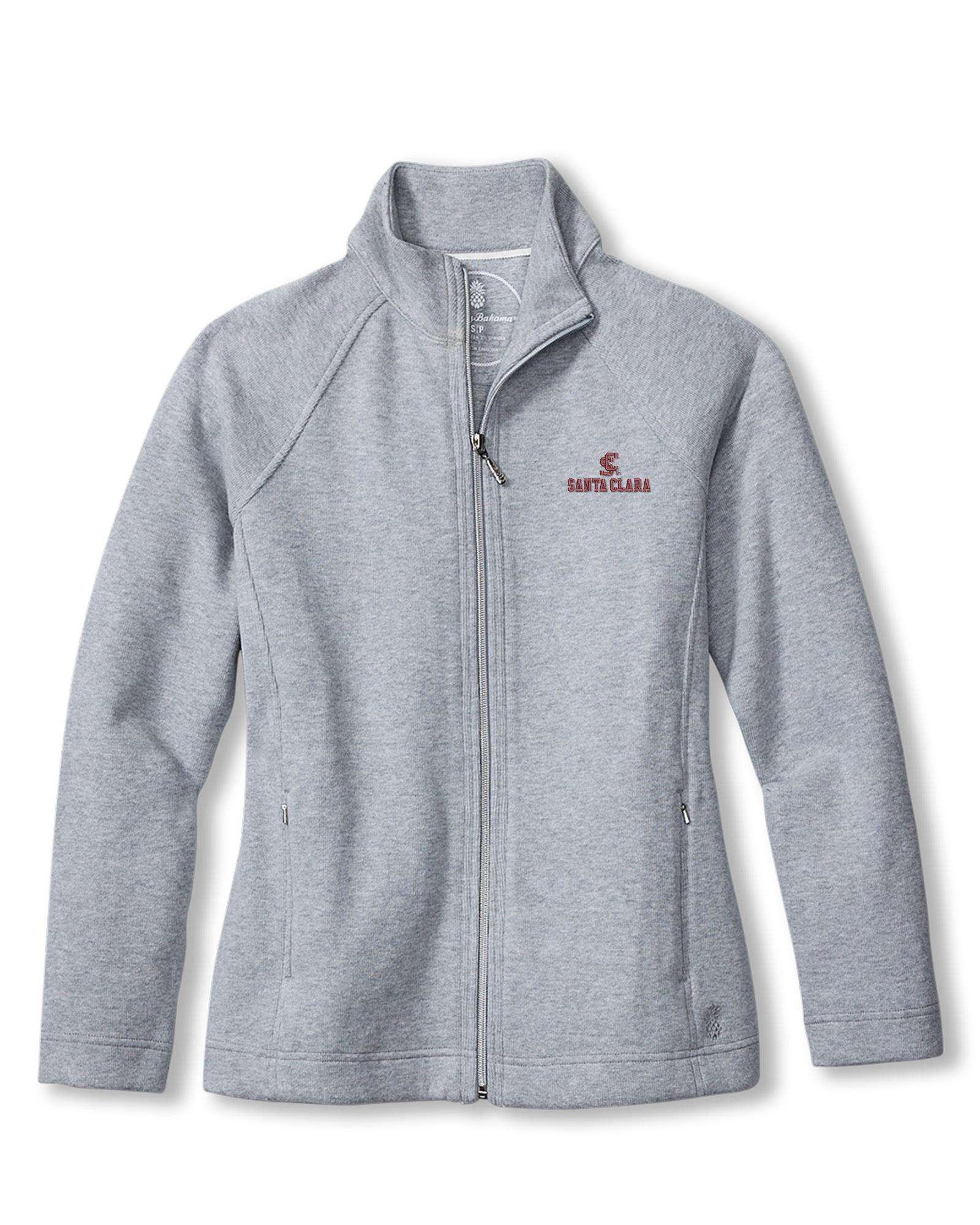 image of: Santa Clara Broncos Tommy Bahama Women's Aruba Full Zip Jacket, Fossil