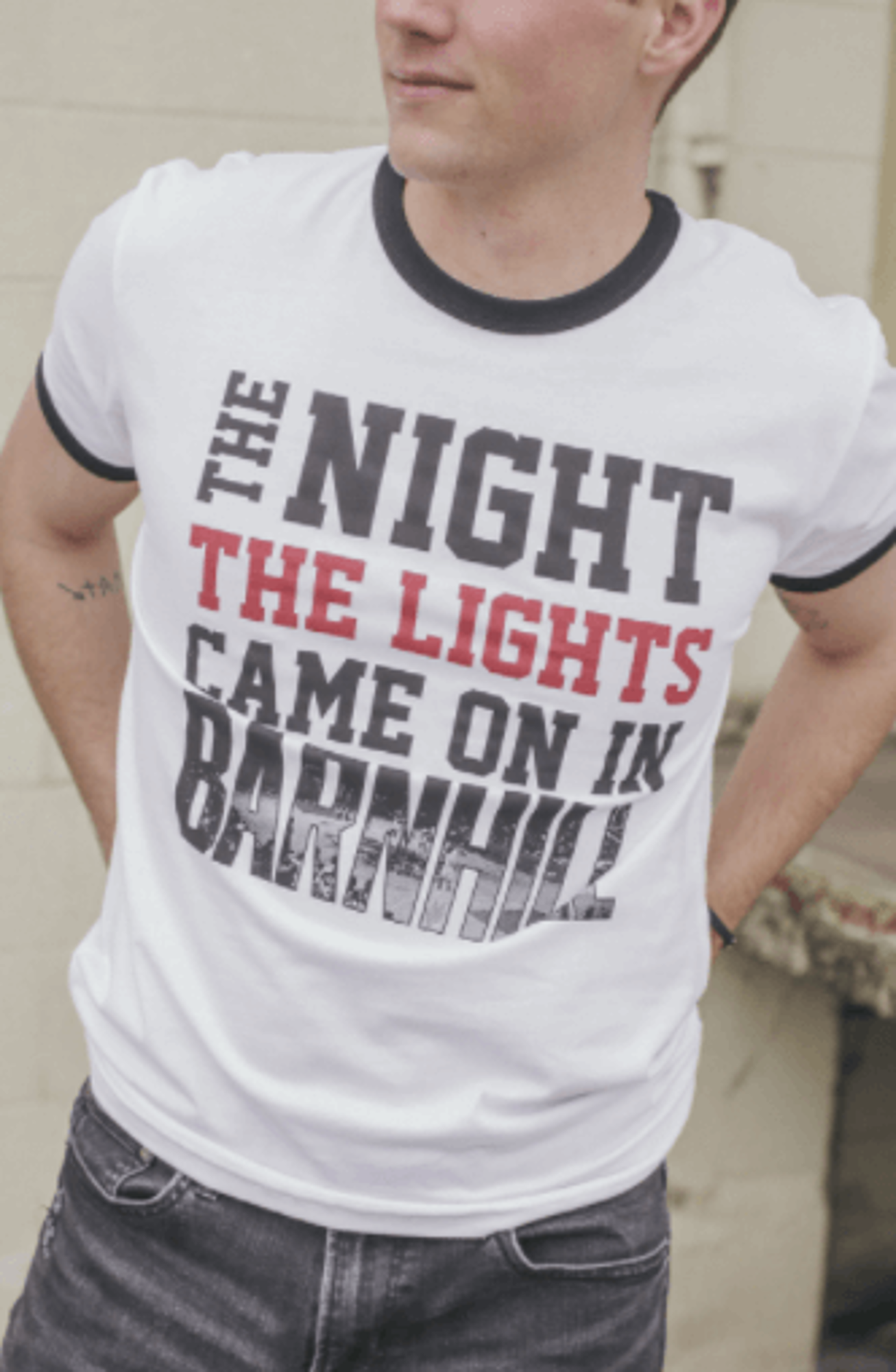 image of: MD-Arkansas Razorbacks Basketball Retro Barnhill Game Day Ringer Short Sleeve Tee