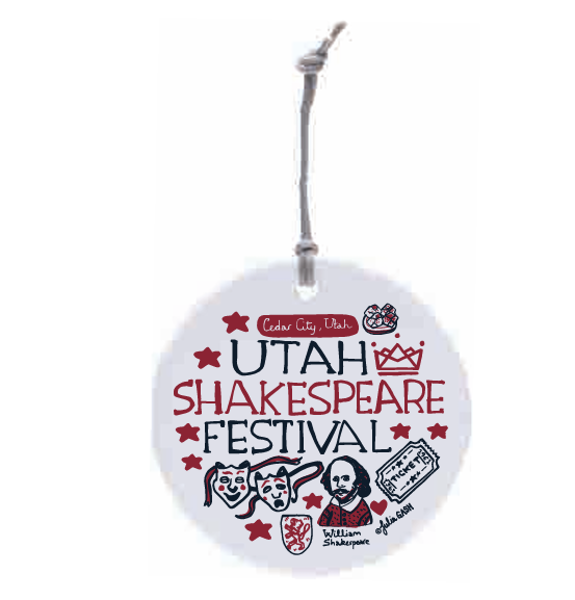 JULIA GASH Utah Shakespeare Festival CERAMIC ORNAMNET; $9.99