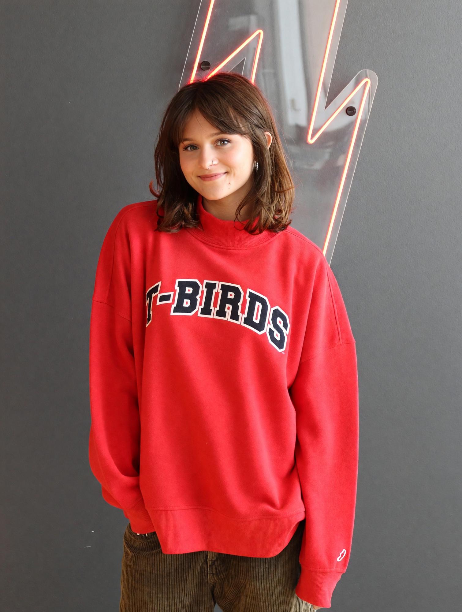 Product image 2 of 2 for Legacy Diana Mock Neck Crew – Red (SUU T-Birds)