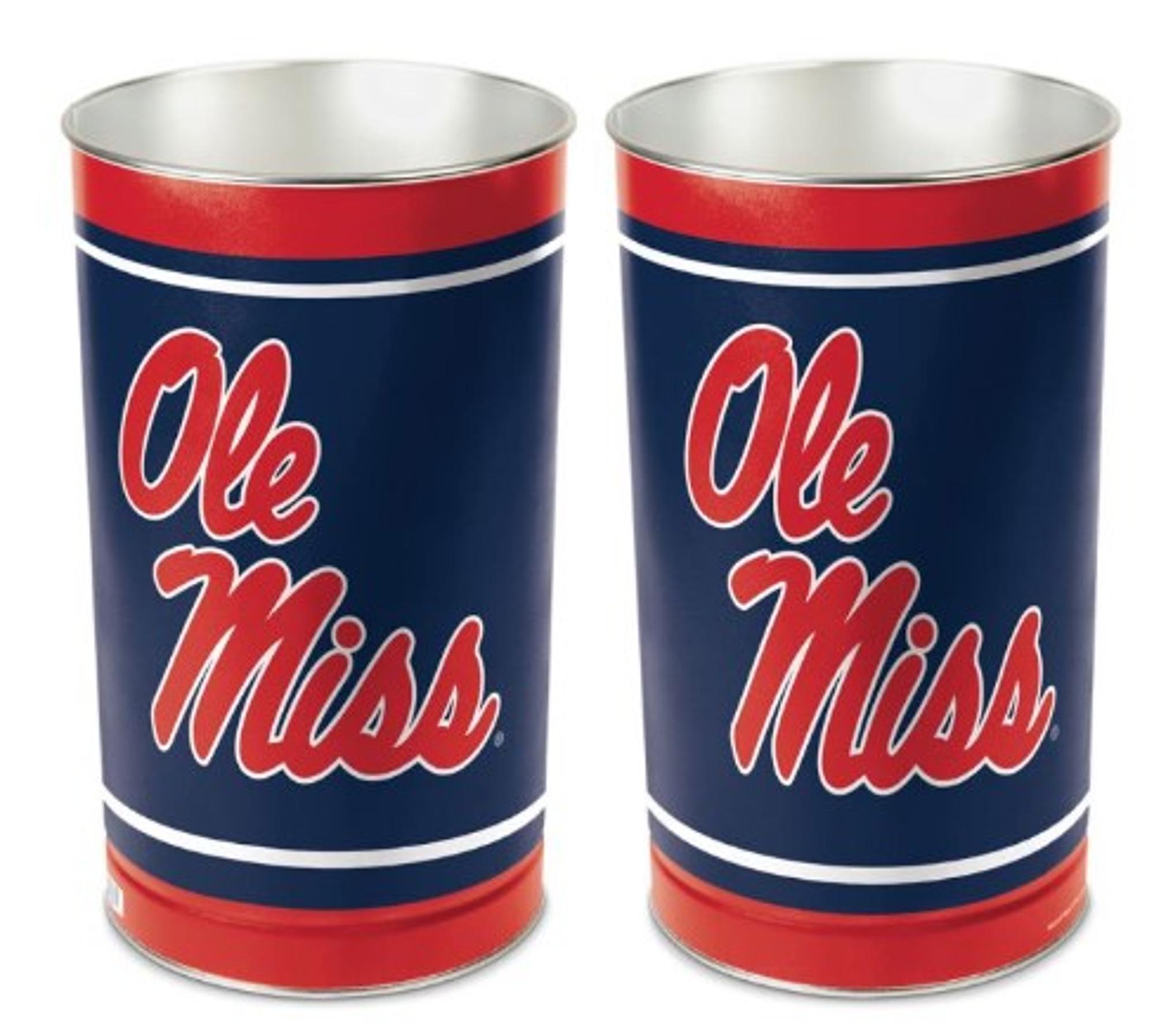 image of: Ole Miss Script Wastebasket 15in