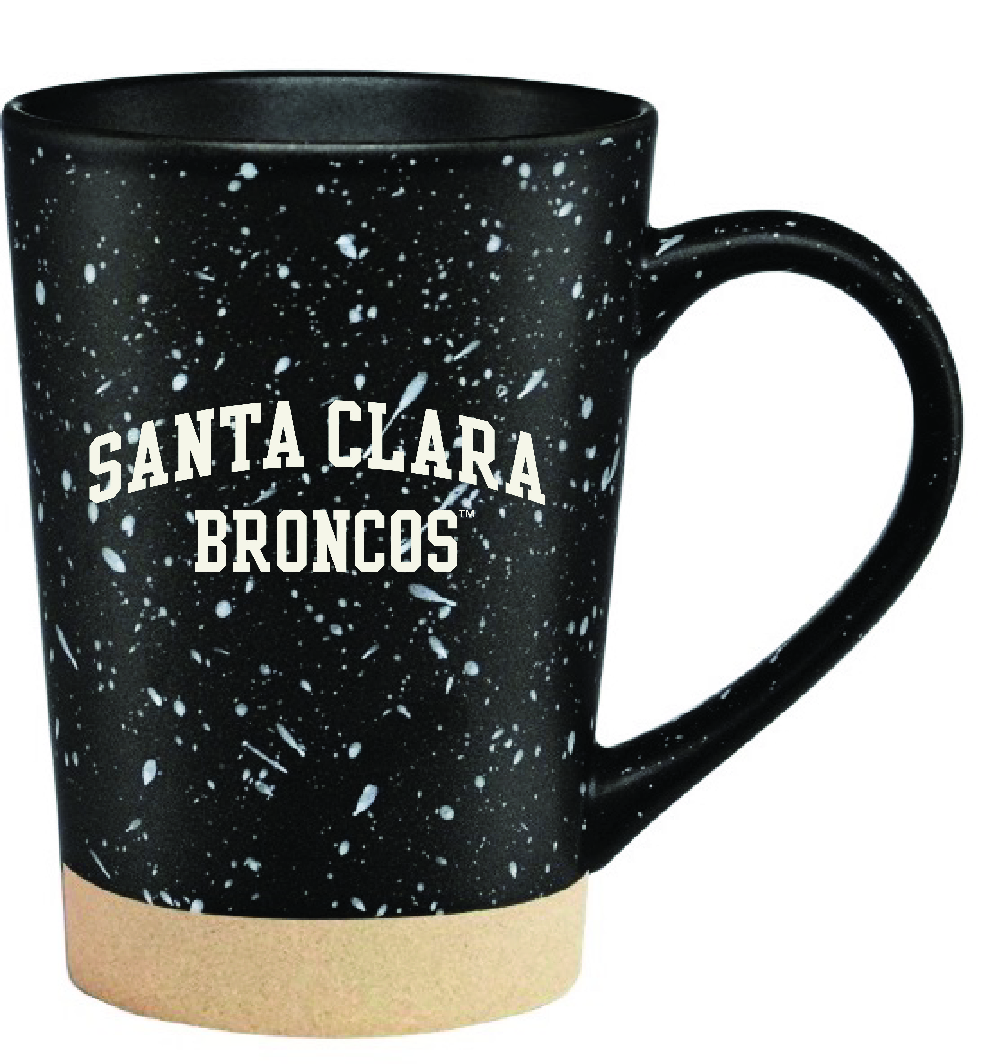 image of: Santa Clara Broncos 16oz Earthstone Etched Mug, Black