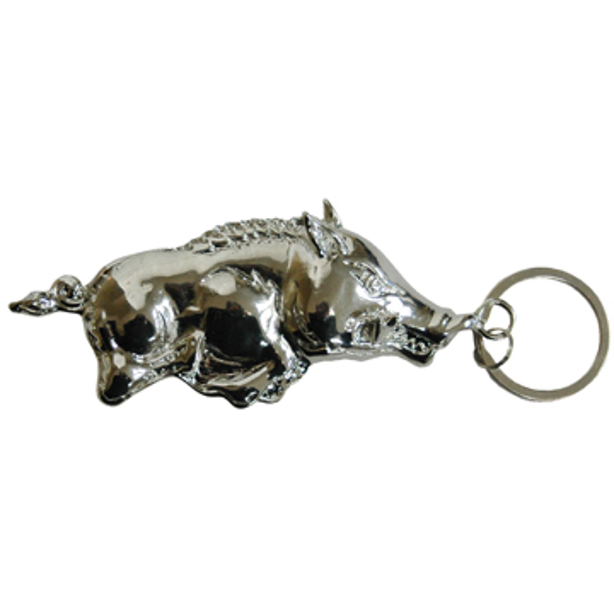 image of: Arkansas Razorbacks Chrome Keychain Concho