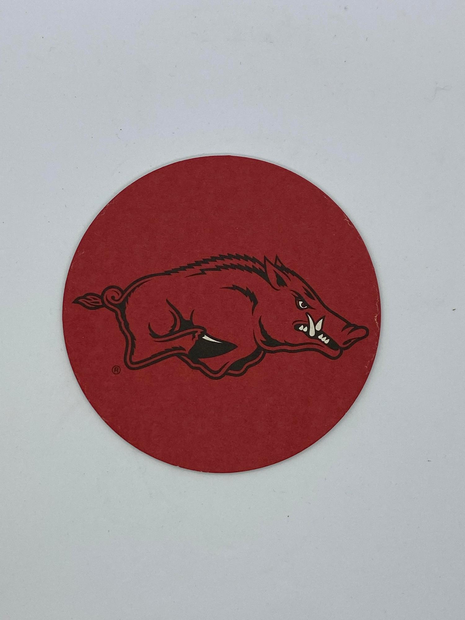 image of: Arkansas Razorbacks 4" Round Pulpboard Coasters (12ct)