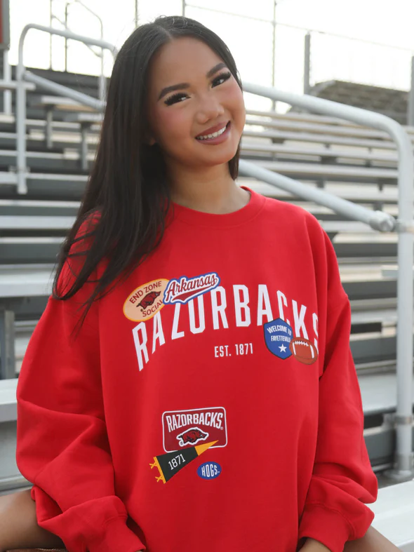 image of: Arkansas Razorbacks Patches Sweatshirt