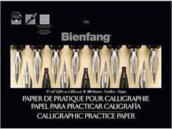 Bienfang Calligraphy Practice Paper 9x12; $6.99