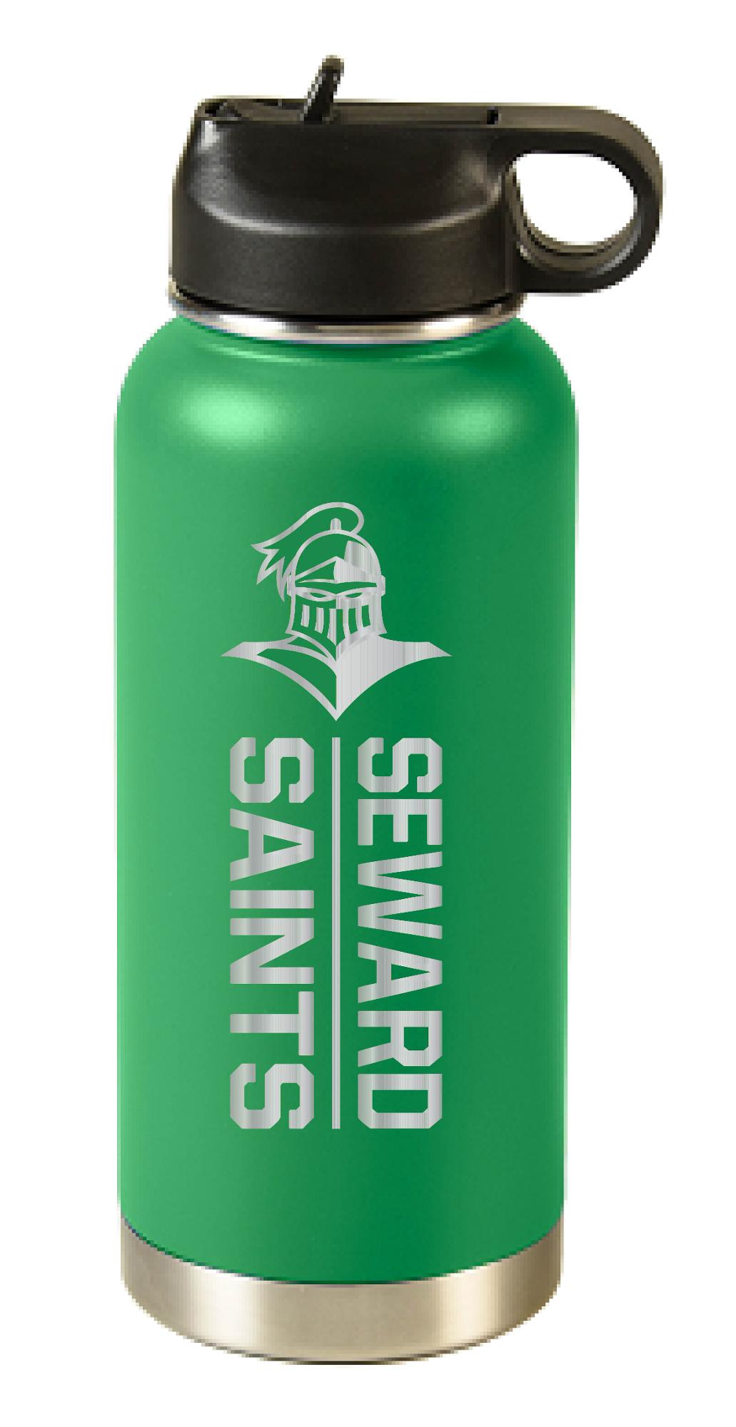 image of: RFSJ Powder Coated Stainless Steel Etched Primary Logo Water Bottle