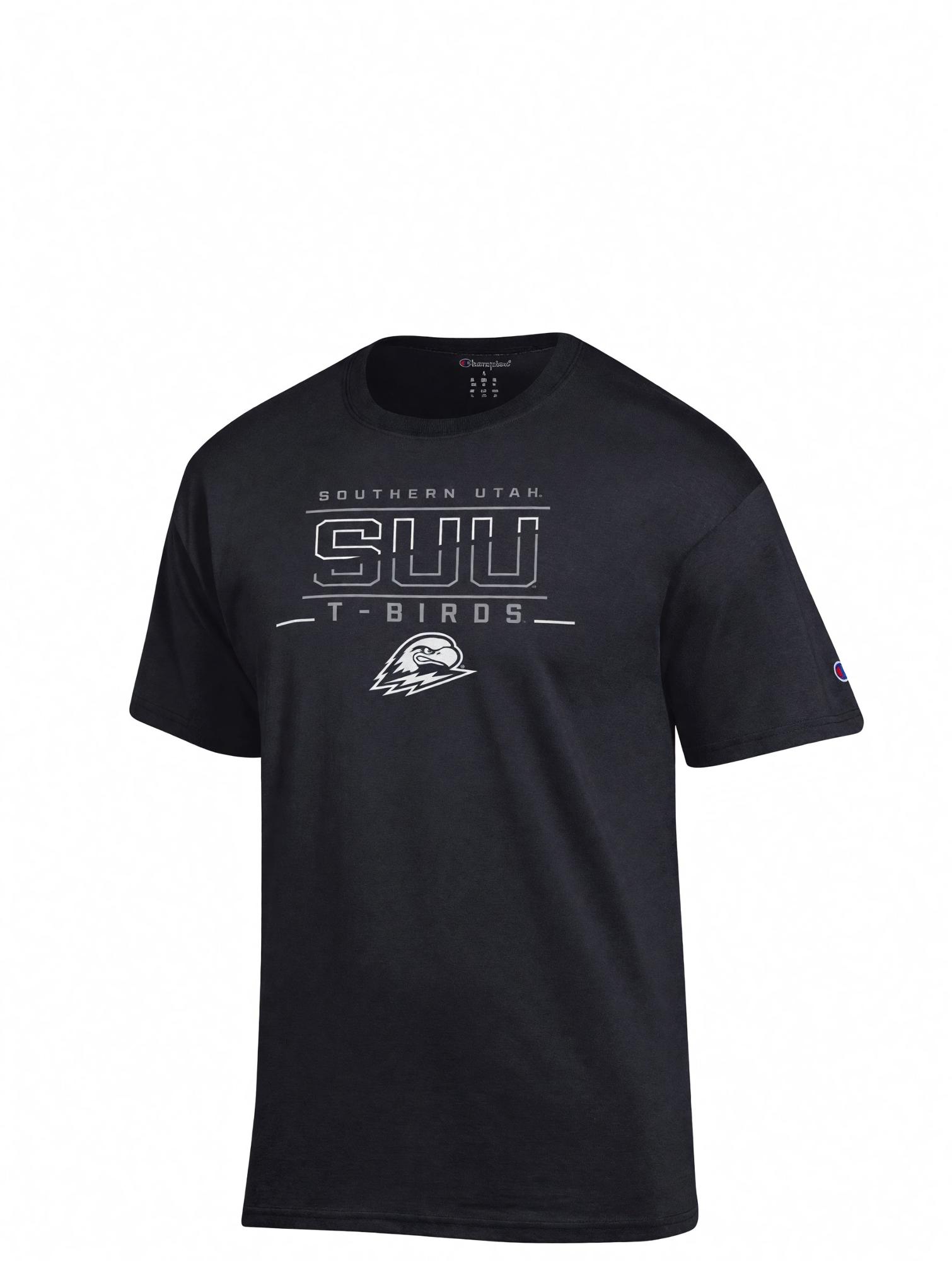 Product image 1 of 1 for Champion Black S/S Tee – SUU T-Birds Bar