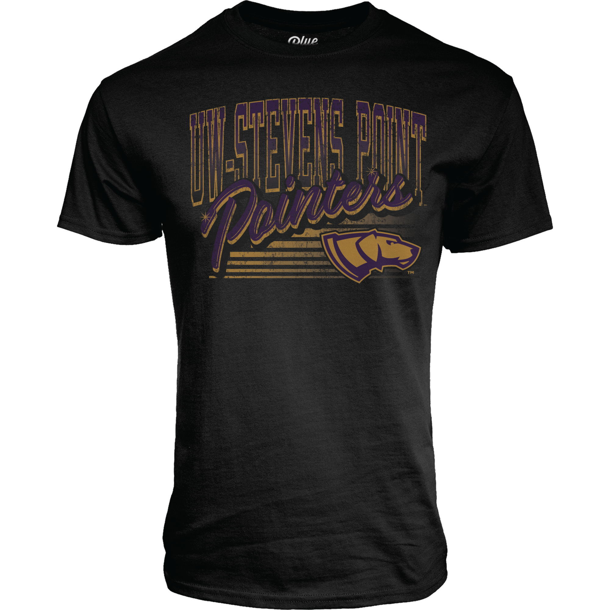 Product image 1 of 1 for UW- Stevens Point Pointers Tamarac Ringspun Short Sleeve Tee, Black