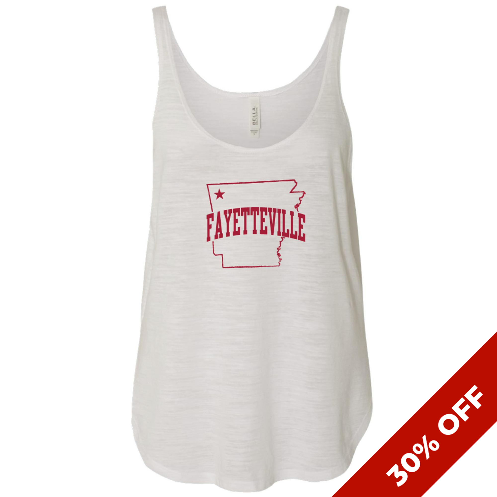 image of: Fayetteville Arkansas Camp David Flowy Tank - White