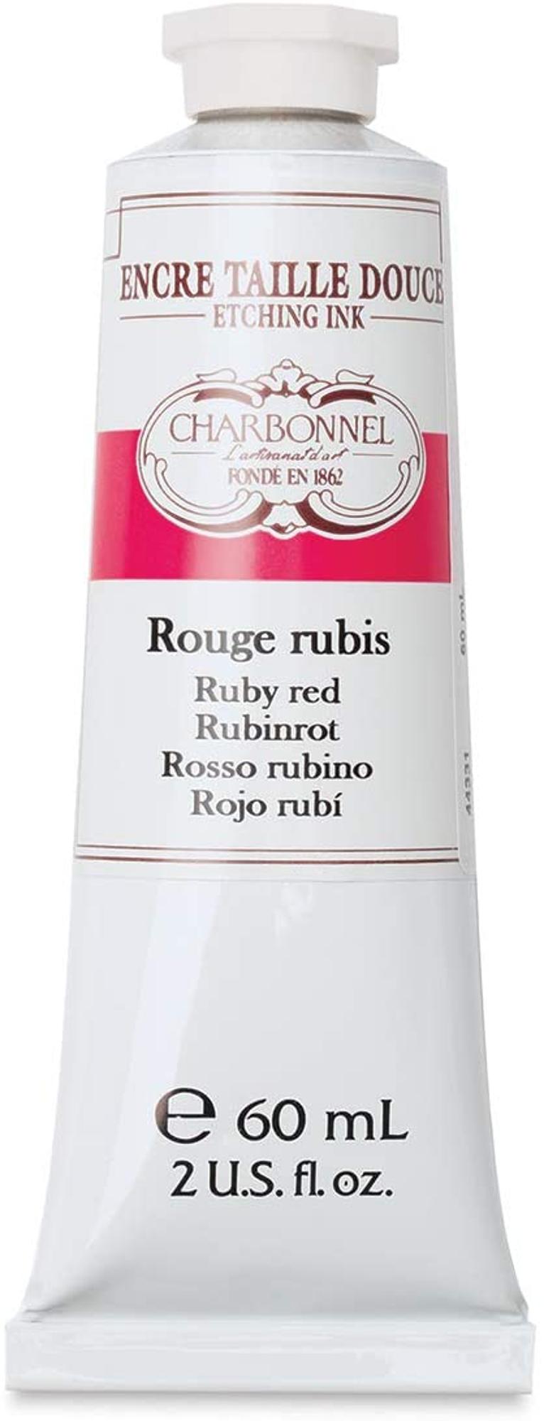 image of: CHARBONAL ETCHING INK RUBY RED