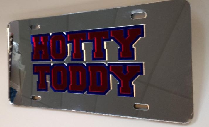 image of: Hotty Toddy Acrylic Mirror License Plate