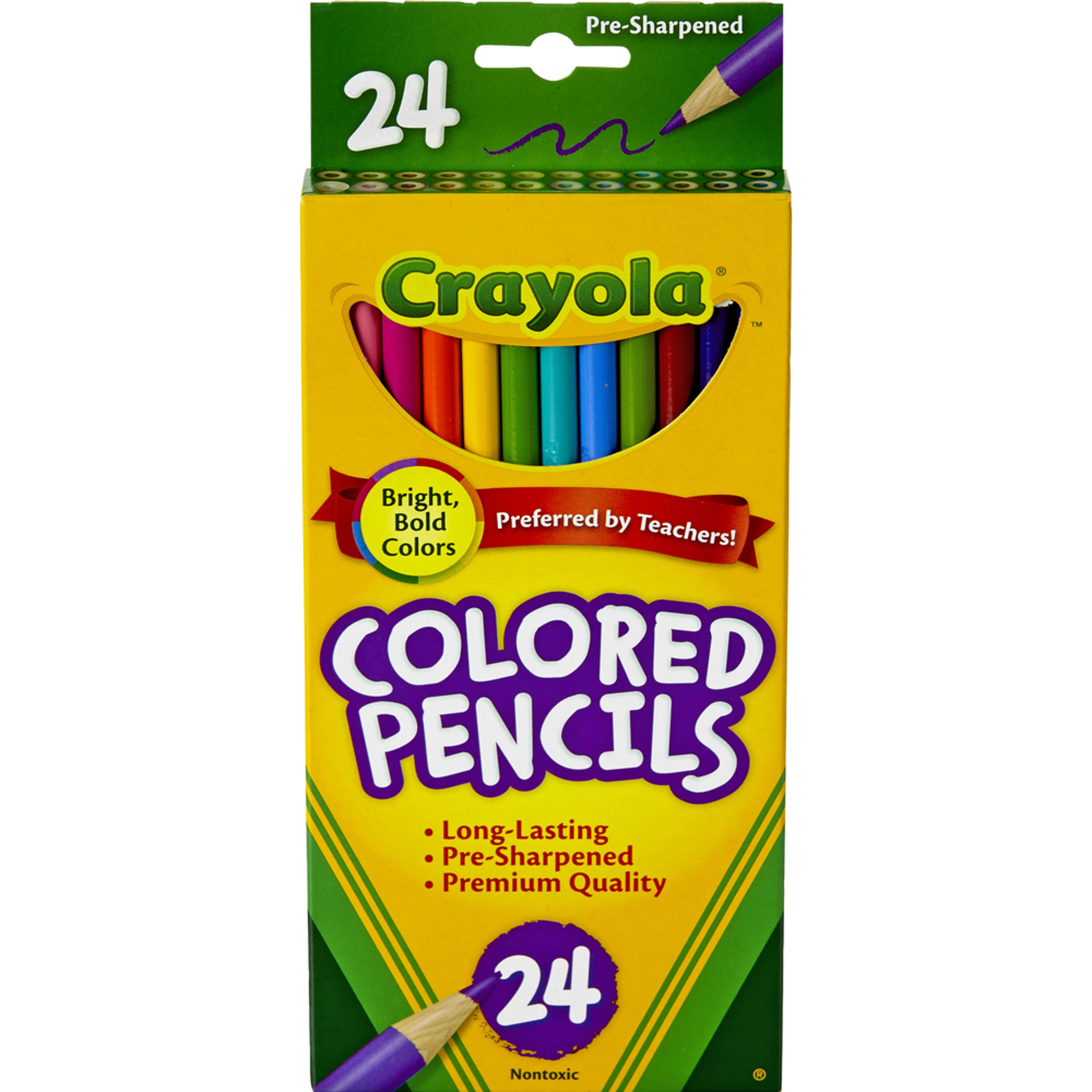 image of: CRAYOLA COLORED PENCIL SET 24 LONG